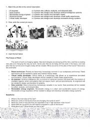 English Worksheet: Works of the future