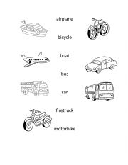 English Worksheet: Matching Transpo