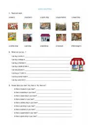 English Worksheet: Going shopping