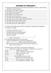 English Worksheet: Adverbs of frequency