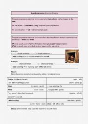 English Worksheet: Past progressive / continuous