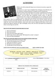 English Worksheet: BILL HALEY BIOGRAPHY