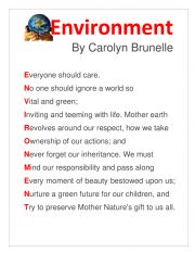 English Worksheet: Environment