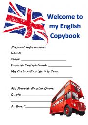 English Worksheet: My English Copybook Activity