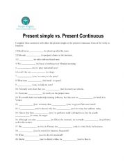 English Worksheet: Present Simple