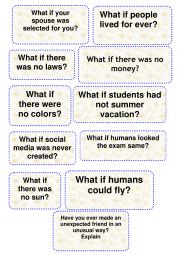 English Worksheet: Speaking cards