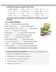 Present simple grammar drills