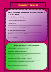 English Worksheet: Frequency adverbs