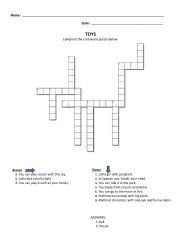 Toys crossword puzzle