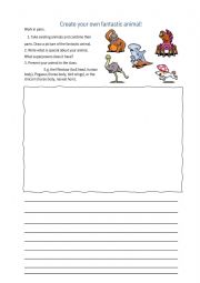 English Worksheet: Fantastic animals