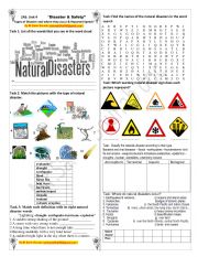 English Worksheet: Disaster & Safety 