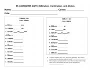 English Worksheet: Millimeters, centimeters and meters 