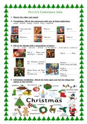 English Worksheet: Pluto�s Christmas tree (1952)