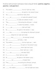 English Worksheet: A1-A1+ Practise with present continuous tense using all forms positive, negative, question & question word with question    1