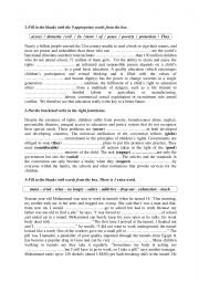 English Worksheet: 2 Form consolidation Child Labour part 1