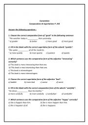 English Worksheet: Comparative & superlatives worksheet 