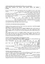 English Worksheet: 2 Form consolidation Child labour part 2