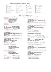 English Worksheet: Who are you - Fifth Harmony