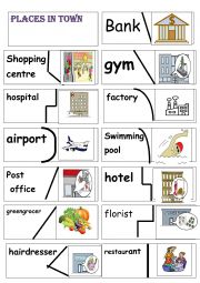 English Worksheet:  town puzzle 