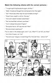 English Worksheet: idioms in English