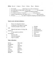 English Worksheet: Environment