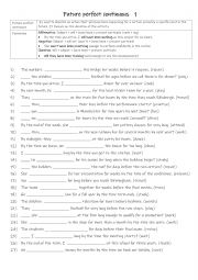 English Worksheet: B1+-B2 Future perfect continuous   1