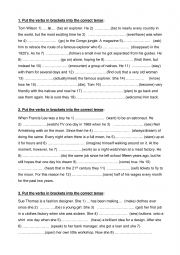 English Worksheet: 10 mixed tenses reading