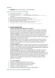 English Worksheet: Leap year