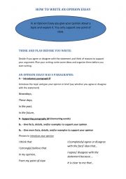 English Worksheet: How to write an essay