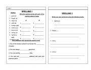 English Worksheet: Spelling 