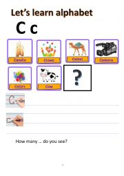 English Worksheet: hOW TO WRITE ALPHABET C