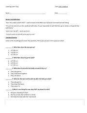 English Worksheet: Daily Schedule- Listening activity