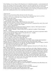 English Worksheet: Tibetan Weddings in Ne�u na Village by Tshe dbang rdo rje et al. Comprehension questions + a crossword puzzle with answers with vocabulary from the first few pages