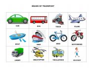 English Worksheet: Means of Transport