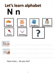 English Worksheet: Learn how to write alphabet