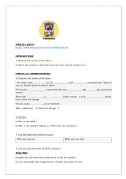 English Worksheet: Pirate�s Booty Commercial