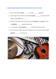 English Worksheet: Musical Taste