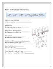 English Worksheet: The cowboy