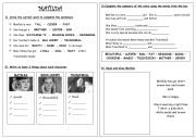 English Worksheet: Matilda