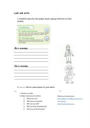 English Worksheet: Writing Present Continuous