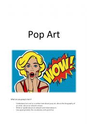 English Worksheet: Pop Art