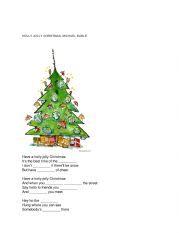 English Worksheet: Holly Jolly Christmas - Michael Buble