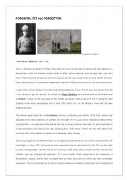 English Worksheet: Forgiven yet not forgotten: Victor Spencer�s execution during WW1