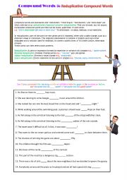 English Worksheet: Compound Words 5: Reduplicative Compound Words