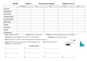 English Worksheet: Spelling List Chapters 10 to 14 Holes Novel