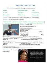 English Worksheet: SPORTS VIDEO - Nike: You can�t stop us