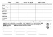 English Worksheet: Spelling List Chapters 15 to 20 Holes Novel