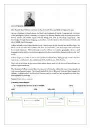 English Worksheet: JRR TOLKIEN and his Middle Earth 