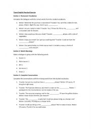 English Worksheet: Travel English 