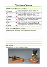 English Worksheet: The Man who Invented the Telephone